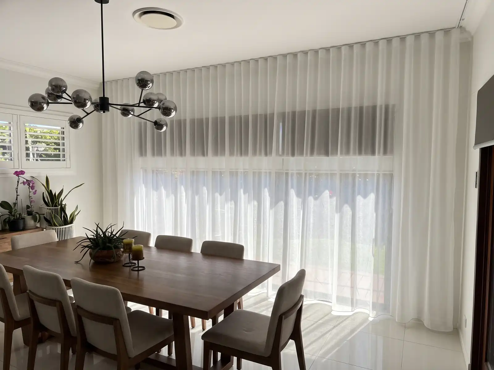 Sheer curtains by Crown Curtain and Blind — Sydney project