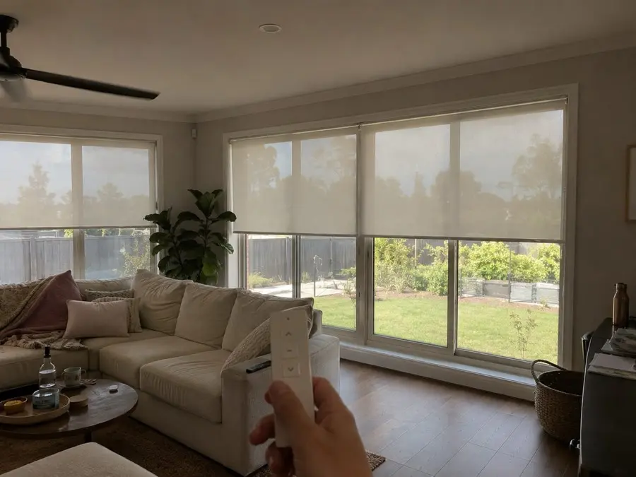 Motorised Blinds project in Sydney by Crown Curtain and Blind