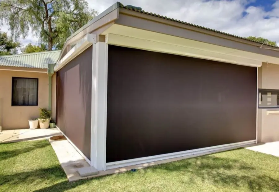 Outdoor Roller Blinds project in Sydney by Crown Curtain and Blind
