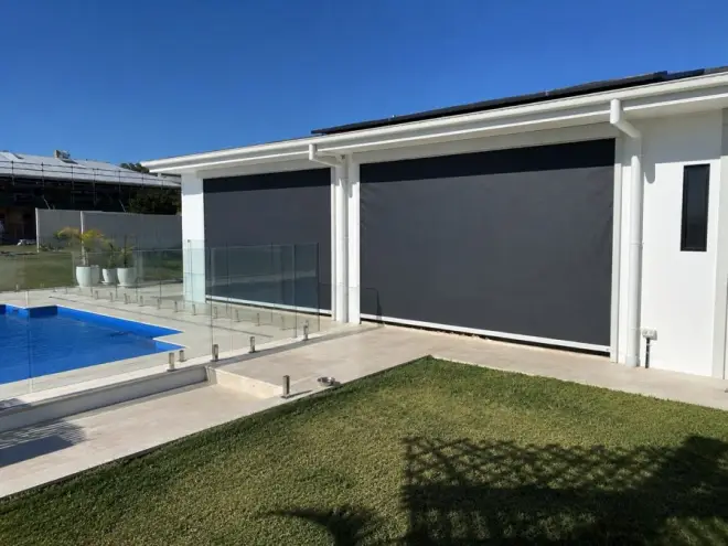 Outdoor Roller Blinds Sydney by Crown Curtain and Blind