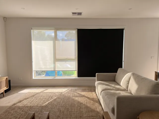 Dual roller — sunscreen and blockout — Two blinds, one bracket