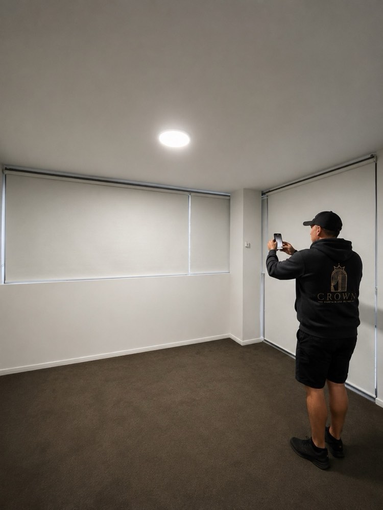 Roller Blinds installed in a Castle Hill home by Crown Curtain and Blind